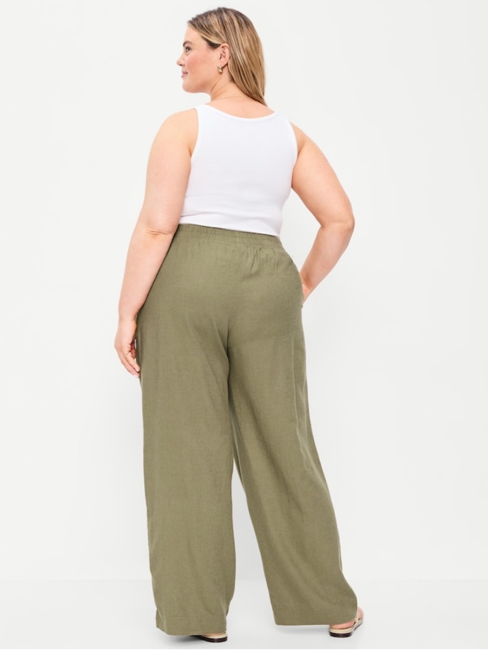 Old Navy XXL Regular Linen Wide Leg Pants